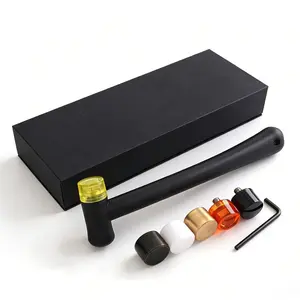 Jewelry Hammer Set with 7 Interchangeable Heads  Brass, Iron, POM & Rubber Mallet for Jewelry Making & DIY Crafts