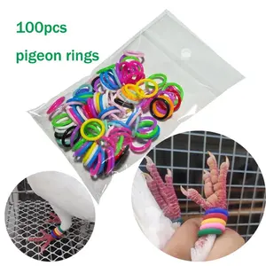 100Pcs Multicolor Bird Foot Rings 9mm/12mm Chicken Identification Foot Rings for Quails Pigeons Bird Appliances
