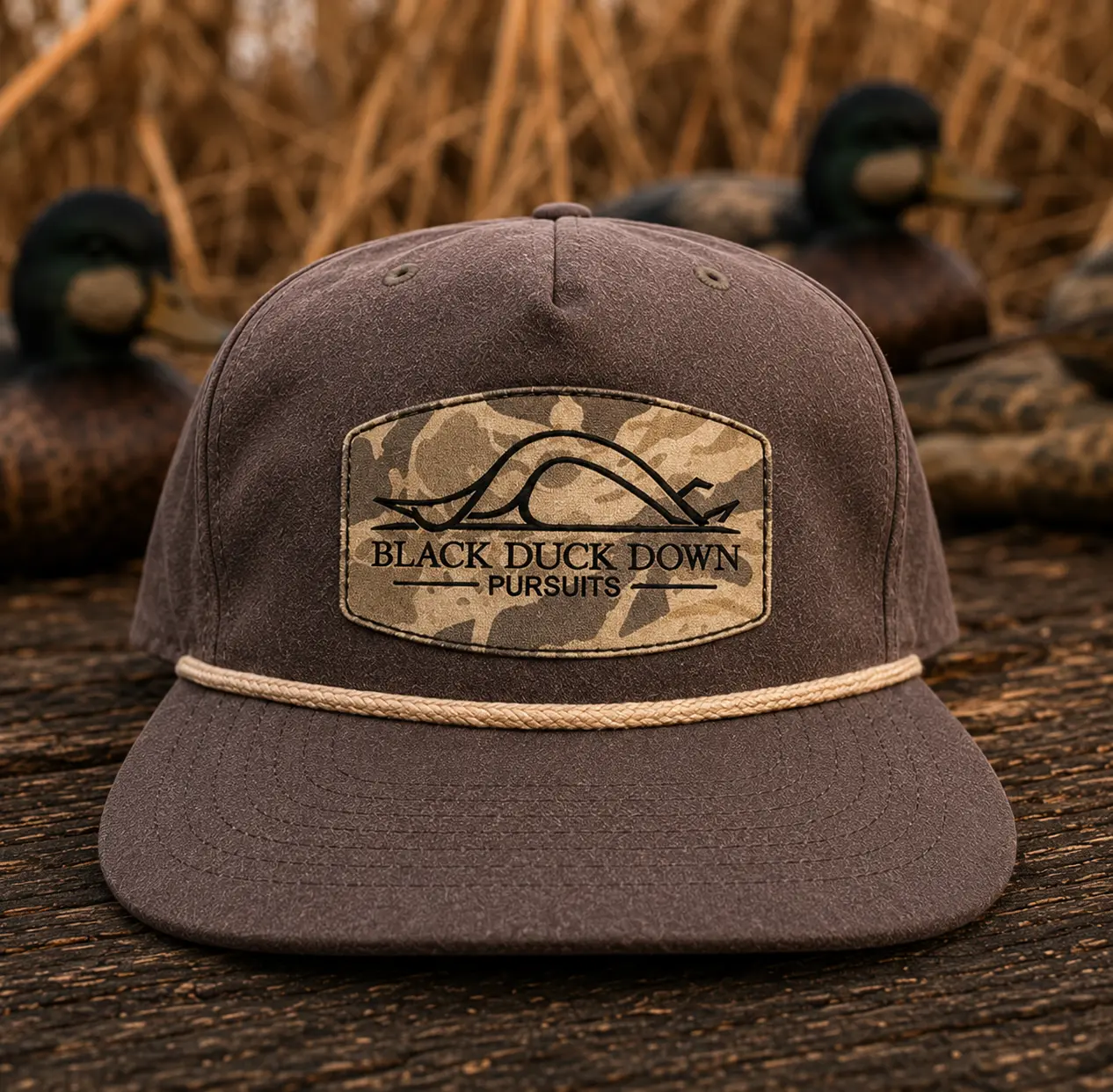 Camo Patch Rope Hat