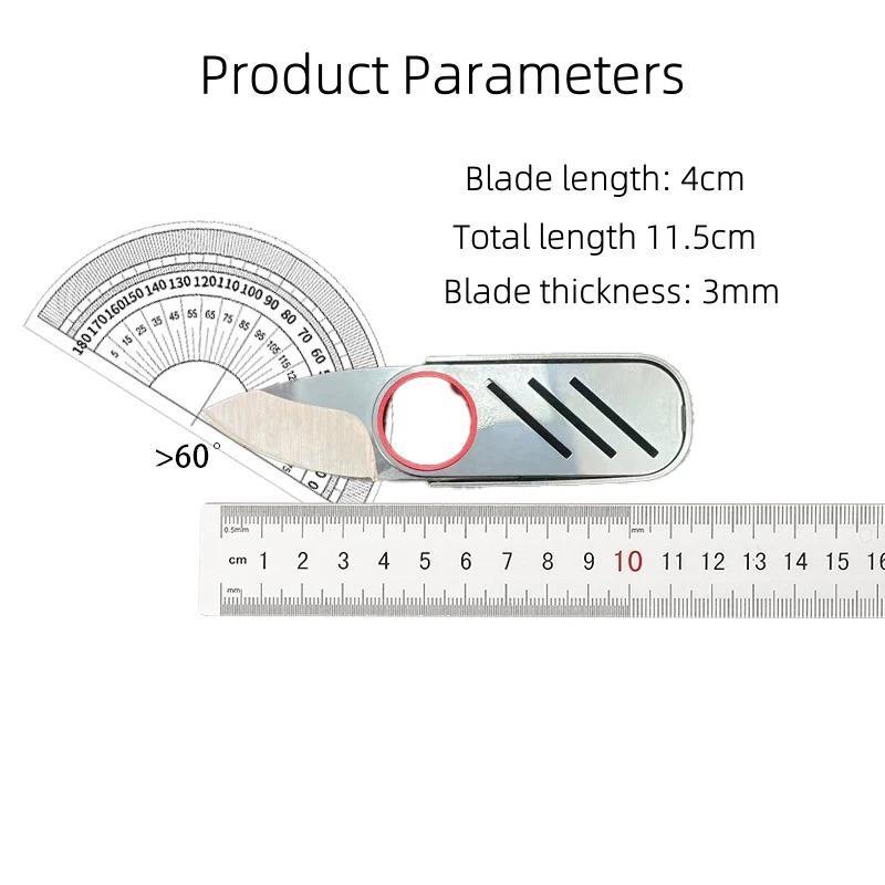 Ring Push Knife with Bottle Opener Keychain, Stainless Steel Mini EDC Ring Knife, Portable Outdoor Utility Tool for Camping, Hiking & Everyday Carry