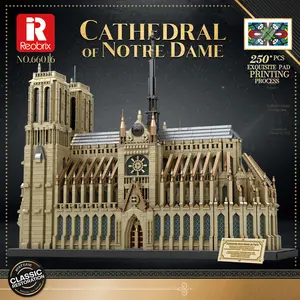 Reobrix Cathedral of Notre Dame Building Block Model No66016 Classic Architecture Toy Bricks 8000+PCS For Building Enthusiasts Collectible Decoration Hobby Assembly Toy Exquisite Pad Printing Process