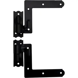 Steel Blind Shutter Hinge for Wood Frame & Brick, 1-1/16", Power Coated Black, 2 Pack (1 Pair), Made in Taiwan