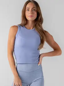 ACTA Everyday Tank - High Neckline Cropped Fit Ribbed Material Ultra-Soft Contouring Fabric for Gym & Streetwear
