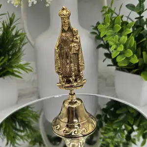 Oshun Brass Altar Bell – Caridad del Cobre Spiritual Hand Bell for Santeria, Lucumi & Ifa Orisha Rituals