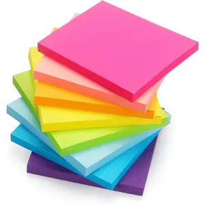 Sticky Notes 8 Bright Color 8 Pads Self-Stick Notes 3 in x 3 in, 60 Sheets/Pad