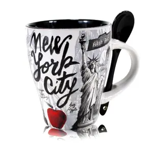 Fancy Staple Monuments of New York Mug & Spoon Set