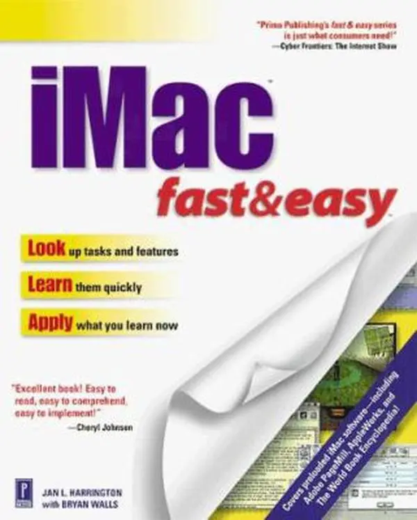 Used iMac Tutorial Book - Fast & Easy by Harrington and Walls, Paperback, English, 1.75 lb, 1.75 Pounds