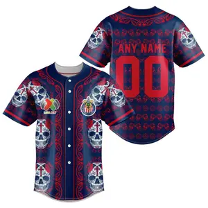 LIGA MX Chivas Guadalajara Special Dia De Muertos Design Baseball Jersey