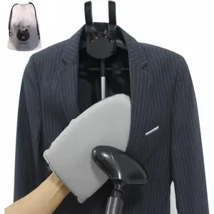 Garment Steamer Ironing Gloves with Finger Loop, Garment ironing machine board,Standing ironing machine,Anti steam gloves,Heat resistant clothing steam engine gloves (Grey)