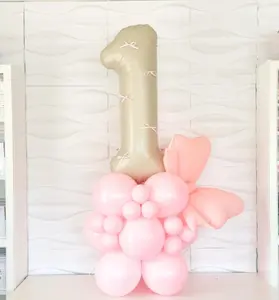 Bow Party Number Balloon Tower - Bow Birthday - Bow Party -Coquette Birthday -Pink Coquette Balloons DYI - Number Balloon Towers - Bow