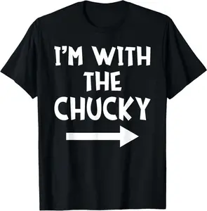 I'M With The Chucky Funny Matching Couple Halloween Costume T-Shirt