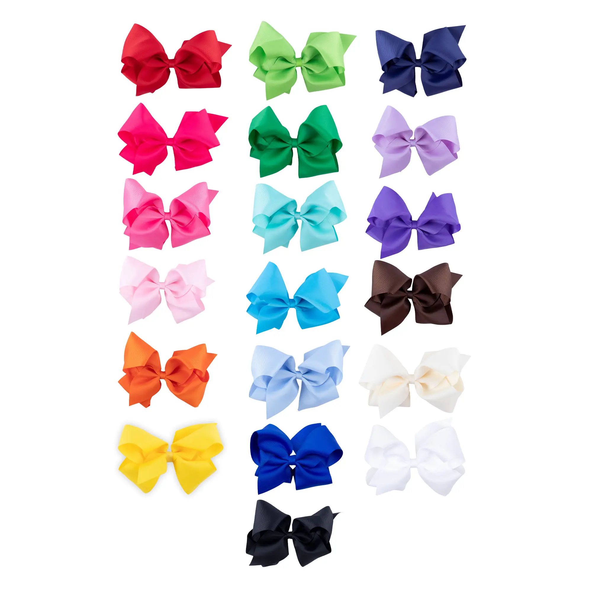 Classic Whimsy Solid Grosgrain Ribbon Hair Bow - Girls Hair Bows with Alligator Clip, Hairstyle Accessory for Toddlers & Big Girls, Hairbow for School & Parties
