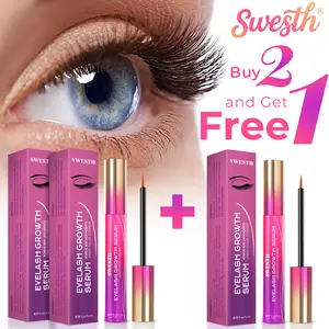 Buy 2 Get Free 1 PCS Swesth Lash Serum for Eyelash Growth: Eyelash Growth Serum with Advanced Formula to Boost Longer Fuller and Thicker Looking Lashes - Vegan & Cruelty-Free for Sensitive Eyes