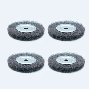 6inch Bench Wire Wheel Brush Set for Rust, Burr, , and  Removal (4)