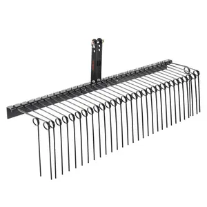 VEVOR Tow Behind Landscape Rake, 72" Tow Dethatcher with 32 Steel Tines, Lawn Dethatcher Rake Attaches to Category 1, 3 Point Hitch for Tractor, for Leaves, Pine Needles, Straw, and Grass