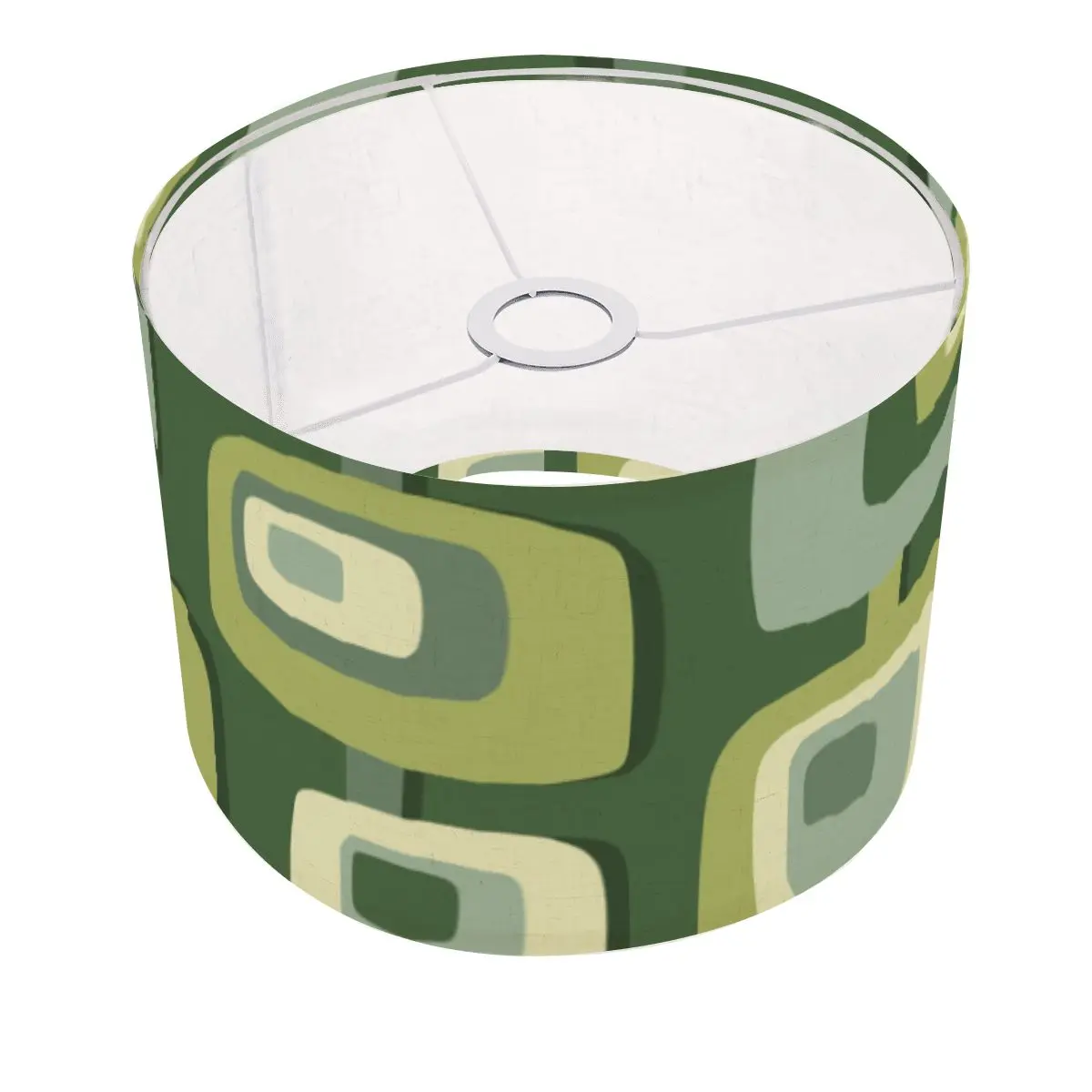Mid Century Modern Geometric Designed Green, Mid Mod Lamp SHADE ONLY - For Arc Floor Lamps Only