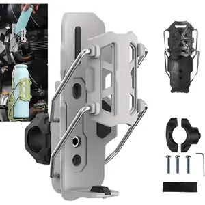 Holder, 360 °   Rotatable Self Adjusting Cup Holder, Bike Cups Holders Drink Holders, Adjustable Handlebar Crash Bar Mount Cups Cage for Cycling, Motorcycles