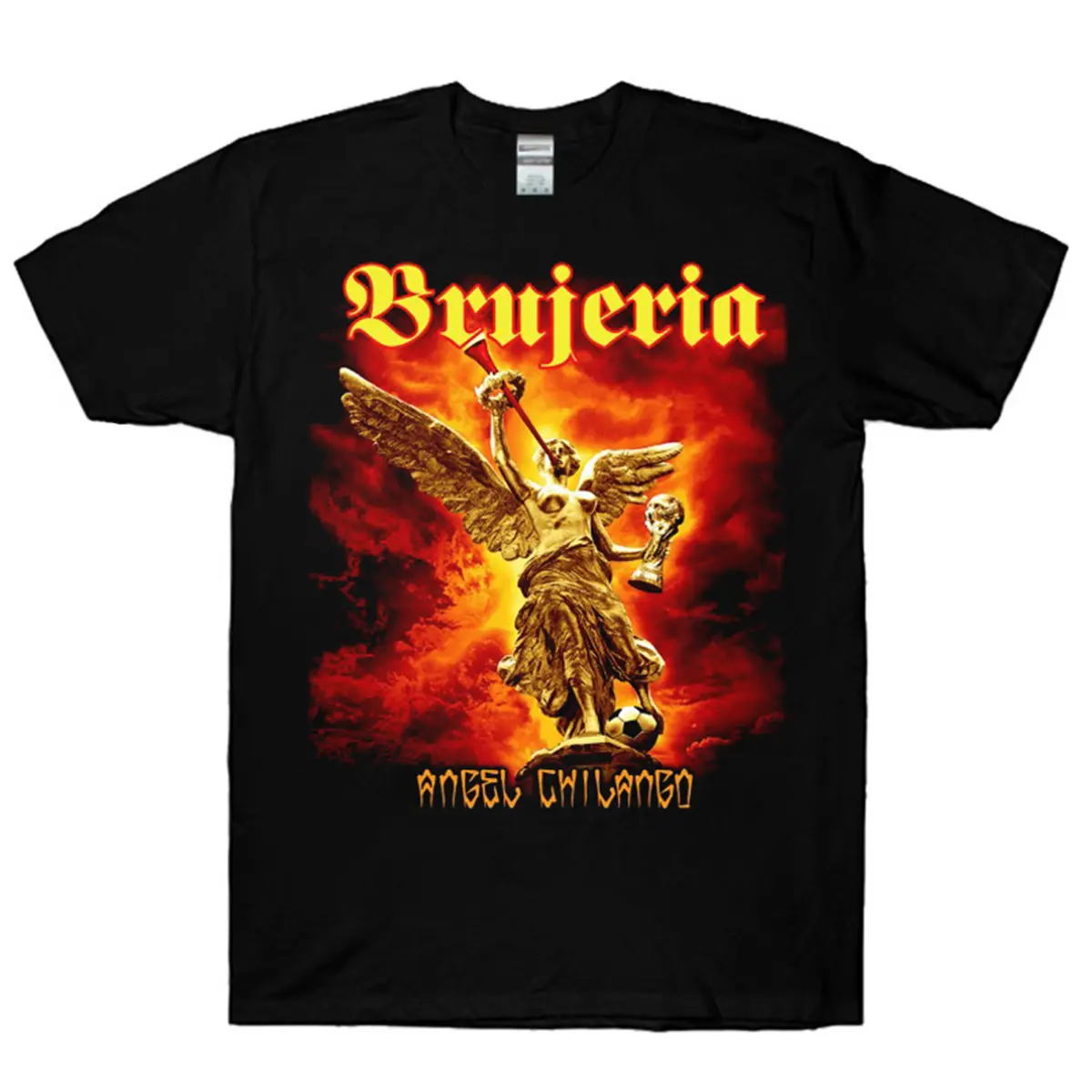 Brujeria Angel Chilango T-Shirt Black Cotton