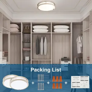 13-inch 36W LED Energy-Saving Ceiling Light 5 Adjustable Color Temperatures Modern Minimalist Black Design Suitable for Living Rooms and Kitchens Dimmable Energy-Efficient and Versatile Single Unit Led Lighting shower lamp lights lights for bedroom lamp t