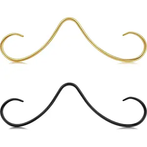 Mustache Septum Ring Septum Rings Septum Jewelry Septum Rings 16g Septum Piercing Septum Pincher 16 Gauge Septum Nose Rings Mustache Nose Ring Septum Silver Gold Black