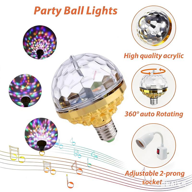 1PCS-ights Disco Ball Magic Ball Stage Light with Sockets Stage Decor Lights for Home Dance Christmas Party