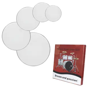 Drum Heads Set 22 16 14 13 12 White PET Material Ultra Strong Tension for Pop R&B Rock Drummers High Performance Consistency Durability