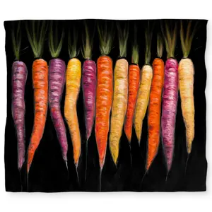 Begin Home Decor C1DCKSW0U5HT6Y Carrots Varieties Still Life Black King Size Duvet Cover - Home Decor