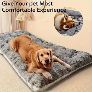 Extra Large Plush Dog Bed Sofa Cat Nest Dog Cage Mat, Thickened Ultra-Soft Polyester Pet Mat, Suitable for Small, Medium, and Large Cats and Dogs- Cute Rectangular Sofa