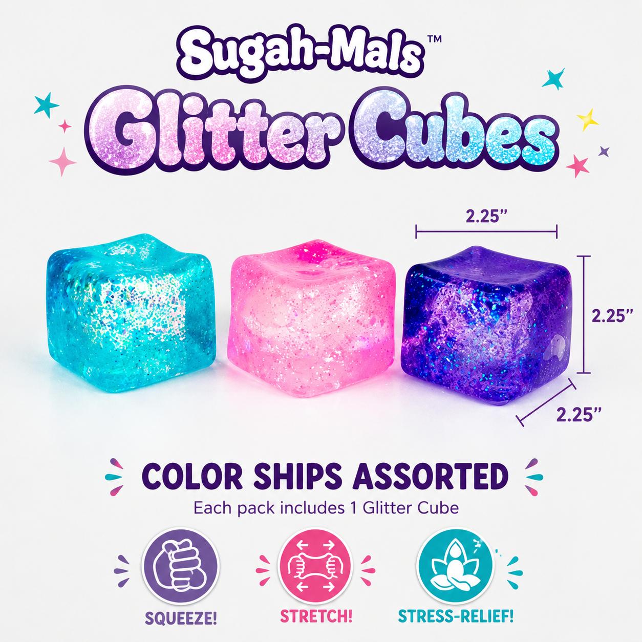 Sugah-Mals Sensory Squishy Collection - Slow-Rise Stress Ball Fidget Toys: Ice, Glitter & Gummy Orbs with Soft Maltose Texture Sugah-Mals Sensory Squishy Collection - Slow-Rise Stress Ball Fidget Toys: Ice, Glitter & Gummy Orbs with Soft Maltose Texture