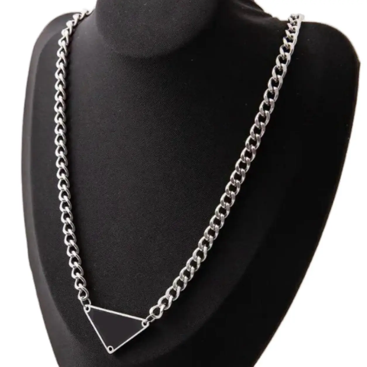 Black Triangle Engraving Pendant - Versatile Design for Various Occasions and Wear