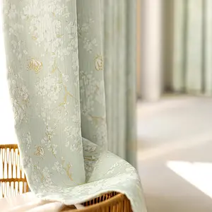 1PC Dual-Sided Premium Cashmere Chenille Curtain, Soothing Light Luxury Chuan Pattern, Modern Minimalist Hang for Living Room & Balcony