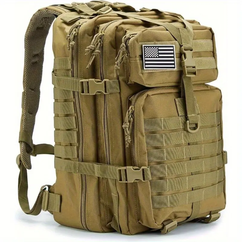 [Upgraded Large Capacity Backpack] Men's 45L Large Capacity Backpack, Molle Style, Suitable for Hiking, Fishing, Hunting, And Mountaineering Trips