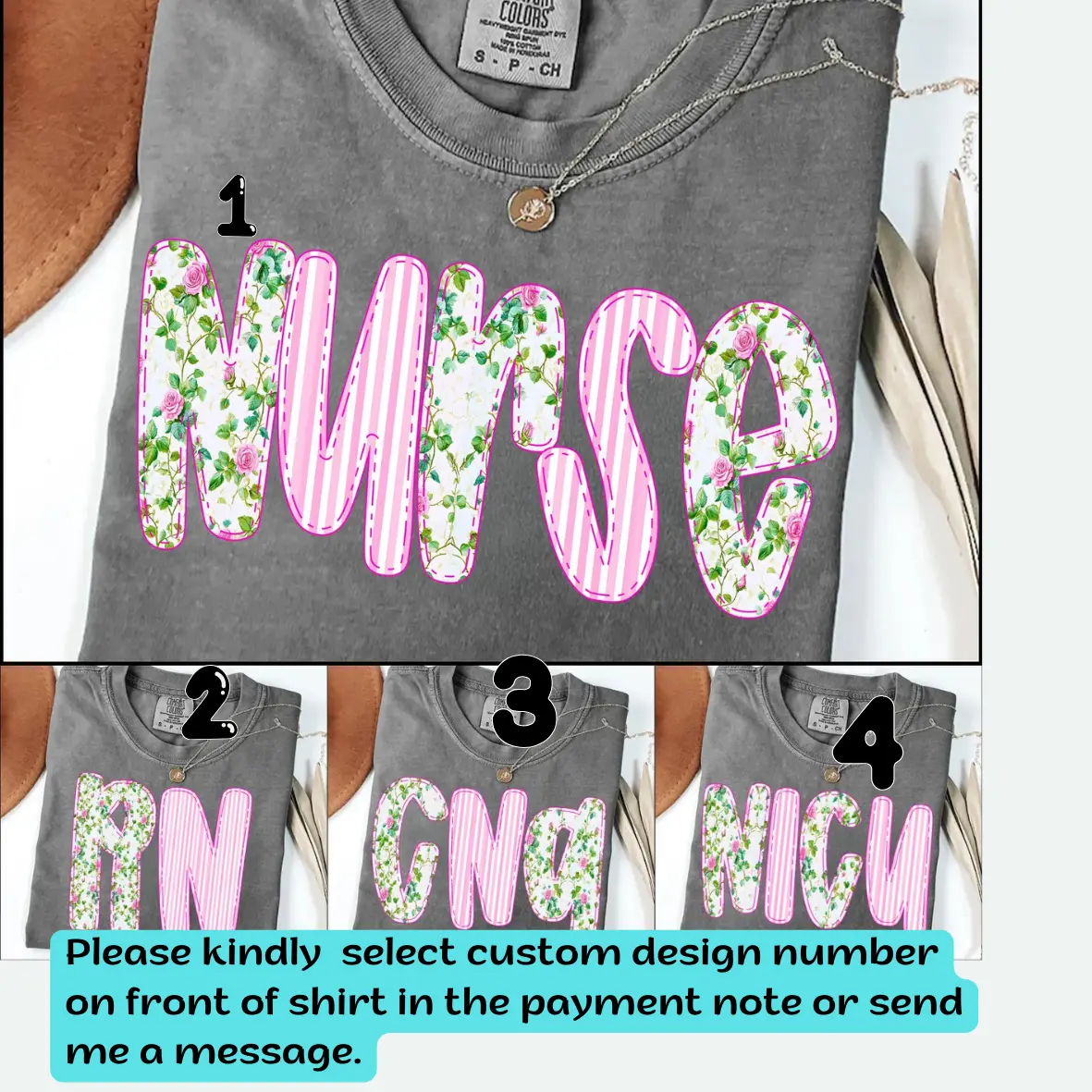 Preppy Nurse Blue Floral Stripe  tee Bundle, Boho CNA NICu RN Sublimation Design, Girly Coquette Bow Trendy Nurse Life Shirt Clipart