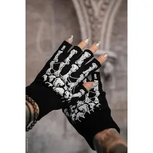 Fingerless Skeleton Gloves