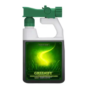 Humboldts Secret Greenify Liquid Iron Spray 12-0-0 – Chelated Iron & Nitrogen Lawn Fertilizer for Dark Green Grass, Fast Greening Lawn Treatment, Easy Hose-End Spray