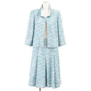 Pre-owned CHANEL Tweed Small Leather Goods Setup