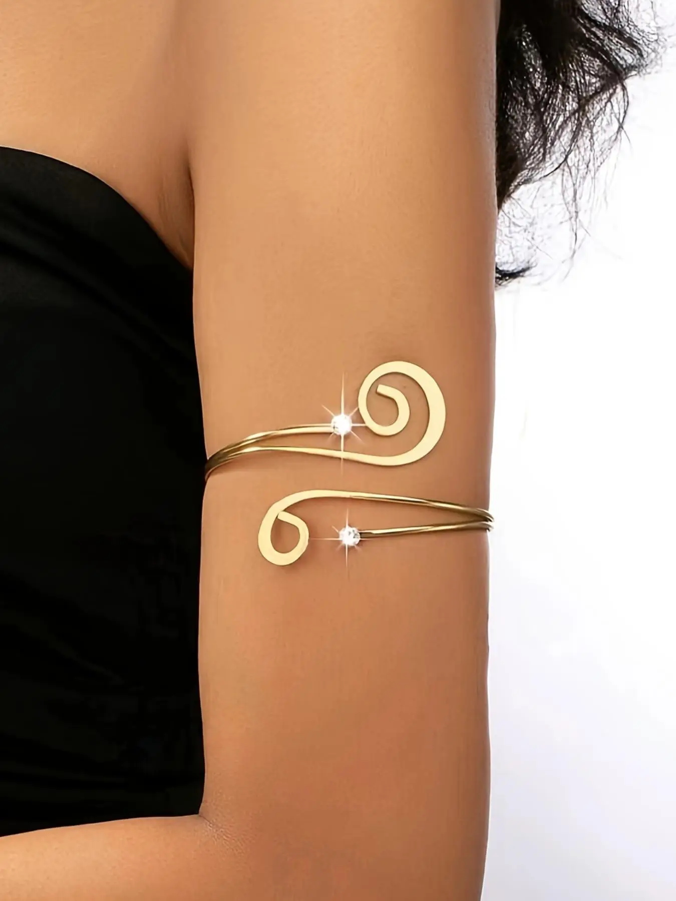 Women's Elegant Fashion Arm Cuff, Fashion Jewelry for Party, Daily Clothing Decor, Trendy All-match & Exquisite Jewelry for Birthday Gift, Wavy Cuff Bangle, Elegant Minimalist Bangle, Cuff Bracelet, Fashionable Bangles