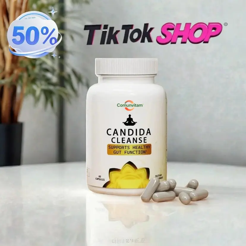 Comunvitam Candida Cleanse - 60 Capsules for Gut and Colon Support - Natural Ingredients & Healthy Balance of Bacteria - Made in the US