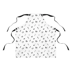 Black & White Dog Grooming Apron, Unisex Adjustable Pet Groomer Apron, Waterproof Work Apron, Dog Lover Gift, Grooming Salon Professional