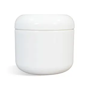 2oz White Jar w/ Dome Lid - Plastic Cosmetics Container