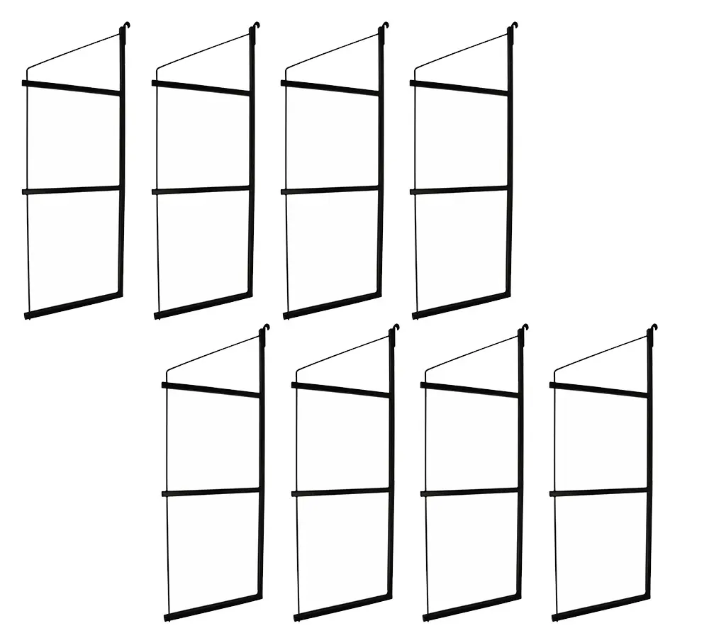(8 Pack) Cargo Shipping Container Shelving Bracket, 3 Levels, 24" (D) x 60" (H)