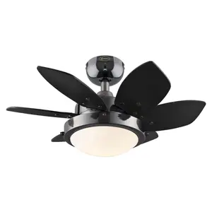 Westinghouse  24 in. Gun Metal Opal Frosted Glass Indoor Ceiling Fan with Reversible Blades Black & Graphite
