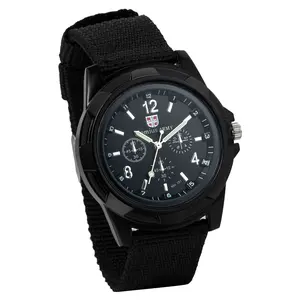 OIDEA Tactical Watches for Men - Military Field Analog Quartz Wristwatch with Lightweight Nylon Weave Strap for Outdoor Sports