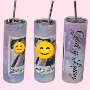 Customized Violet with Pictures Tumbler 20 oz – Gift | Stainless Steel Thermos that Keeps Heat and Cold
