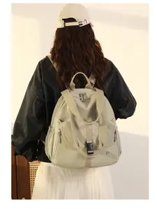 Large Capacity Backpack for Women Lightweight Waterproof Nylon Multi Pocket Travel School Bag for Daily Use Outdoor