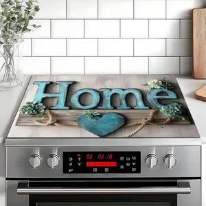 Heart Home Design Non-Slip Rubber Grill Mat, Stove Panel Protector, Perfect for Kitchen Decor, Multi-Purpose Stove Cover, Fits Oven, Washer, Dryer