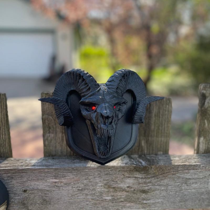 Evil RAM Skull V3 Emblem with 12v LEDs Fits 09+ 4th gen RAM Pickup Tailgate badge -1500, 2500, 3500