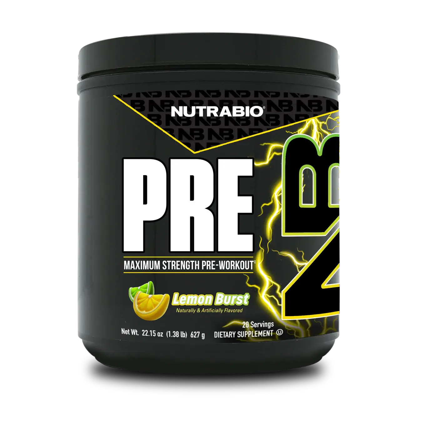 NutraBio PRE V2 Edible Pre-Workout Dietary Fitness Supplement, Electrolyte-Infused Formula for Muscle Support, for Fitness Enthusiasts, Electrolytes, Workout Supplement