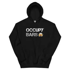 Occupy Bars Hoodie - Fabric, Pocket, Casual Style, Ideal for Outdoor Activities