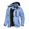MAGCOMSEN Women's Fitted Waterproof Hooded Fleece-Lined Warm Winter Ski Coat - Windproof Outdoor Wear with Zip, 4-pocket Carry - Women's Clothing for Mountain Hiking Tops Ski Gear